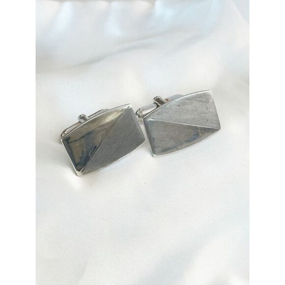 Vintage sterling silver cufflinks Anson - Picture 2 of 5